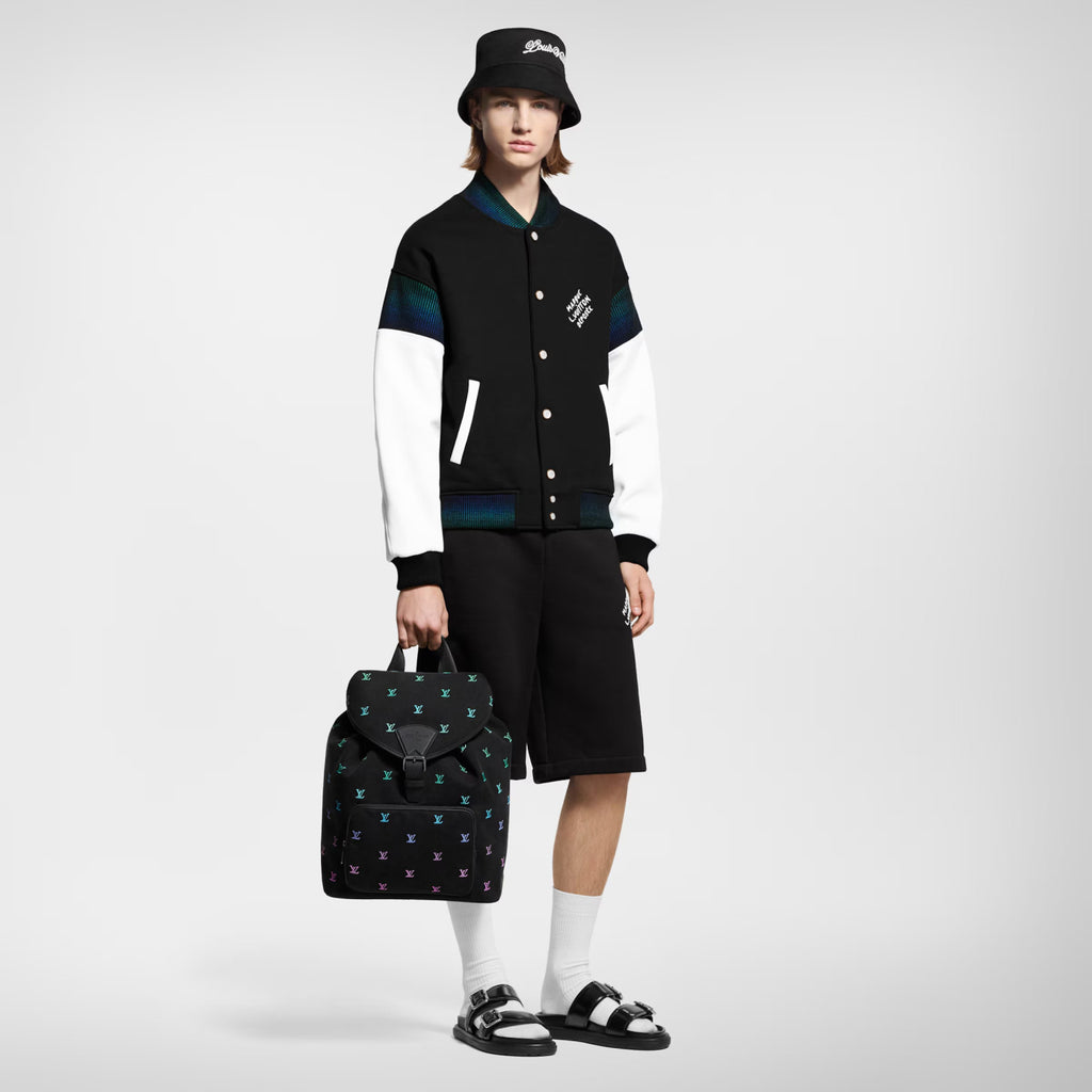 Louis Vuitton Men's Spring And Autumn Cotton Knit Baseball Jacket Single Breasted Colorblocked Cotton Long Sleeve Corset Jacket #77852