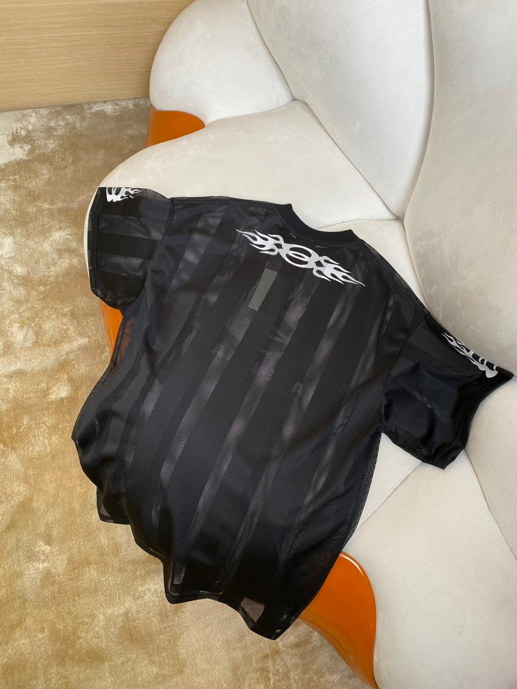 Balenciaga Men's Summer Black Letter Printed Loose Half High Neck Polyester Short Sleeve T-Shirt #73832