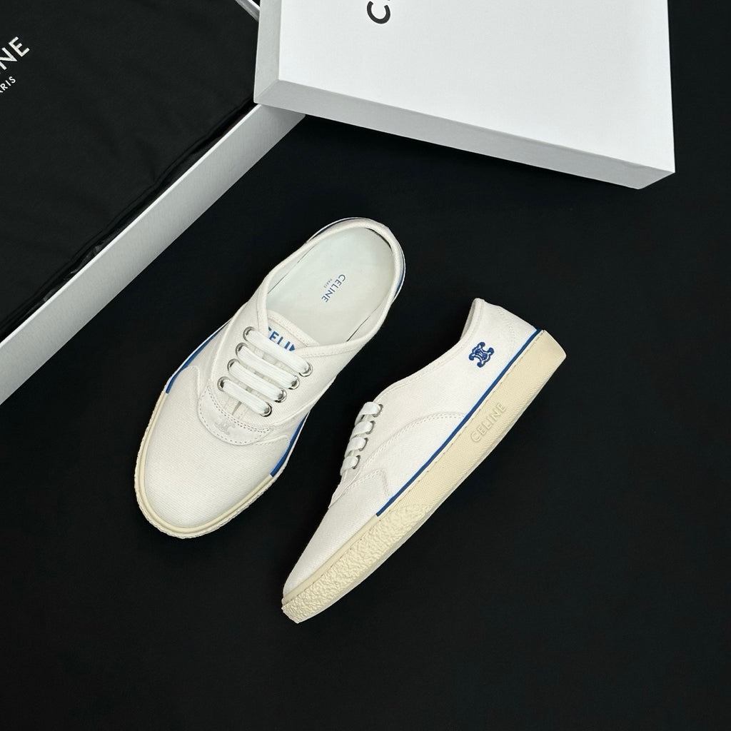 CELINE ALAN SNEAKER IN CANVAS AND SUEDE CALFSKIN #386821