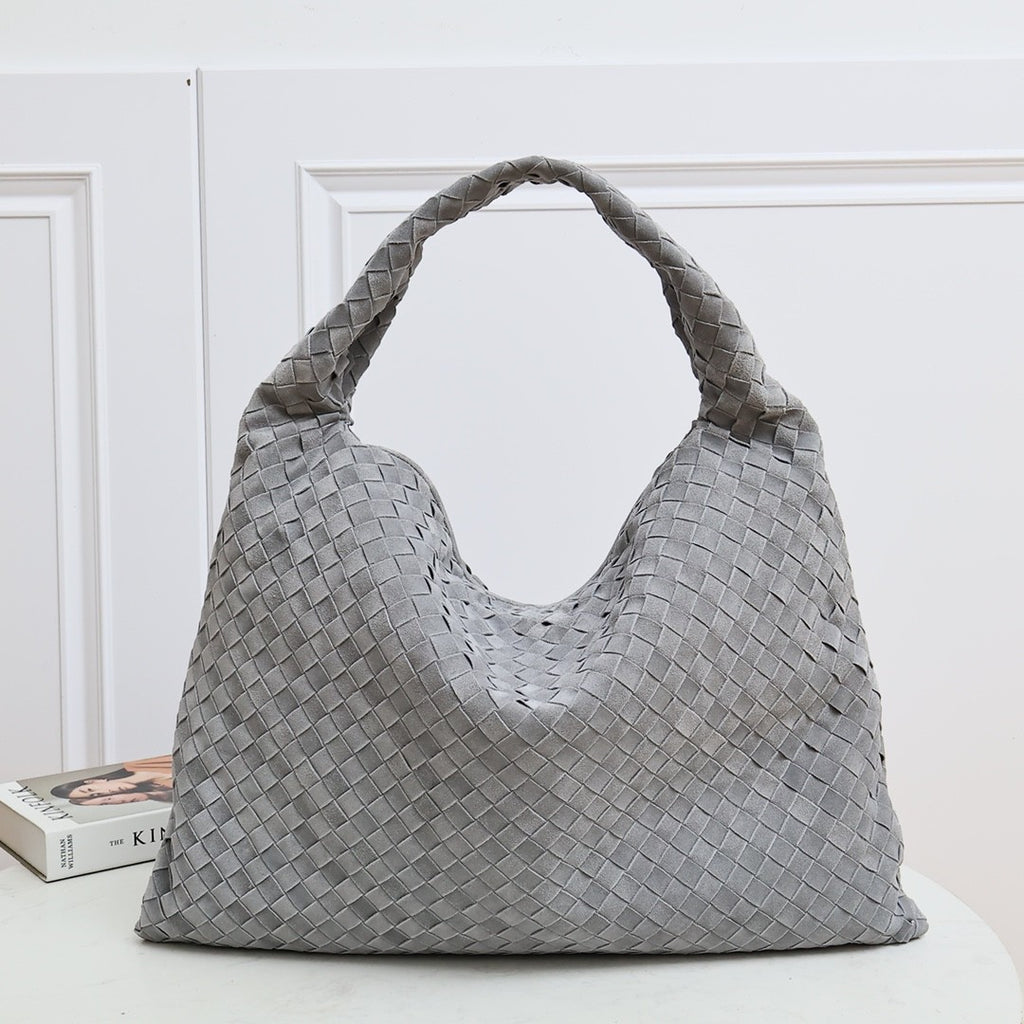 Bottega Veneta Hop Large Multicolor Collection Intrecciato Woven Shoulder Bag Suede Glossy Leather 100% Genuine Leather Fashion Temperament Bags 763970V3IV12190 #81129