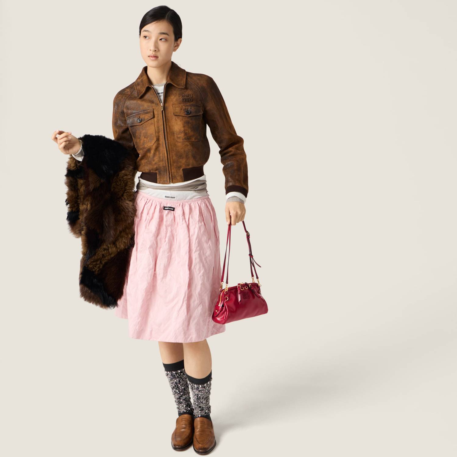 MiuMiu Caprice Leather Clutch #376359
