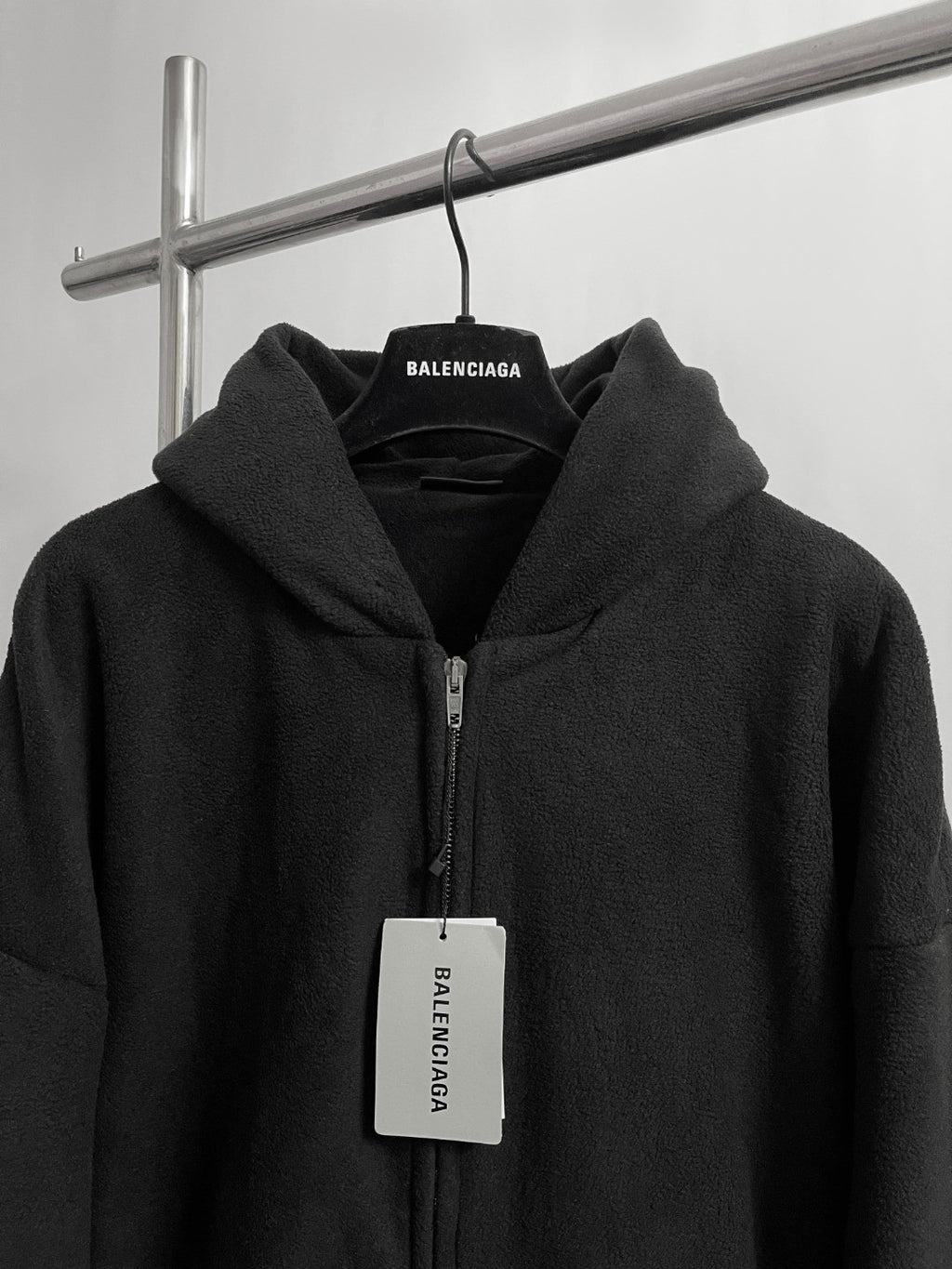 Balenciaga Men's And Women's Spring/Fall Fashion Casual Solid Color Hooded Zipper Classic Print Long Sleeve Jacket #78887