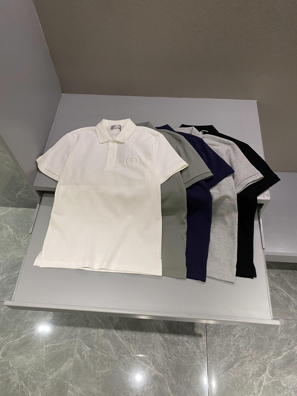 Dior Men's Summer Solid Color Logo Letter Embroidered Polo Shirt Short Sleeve T-Shirt #99929
