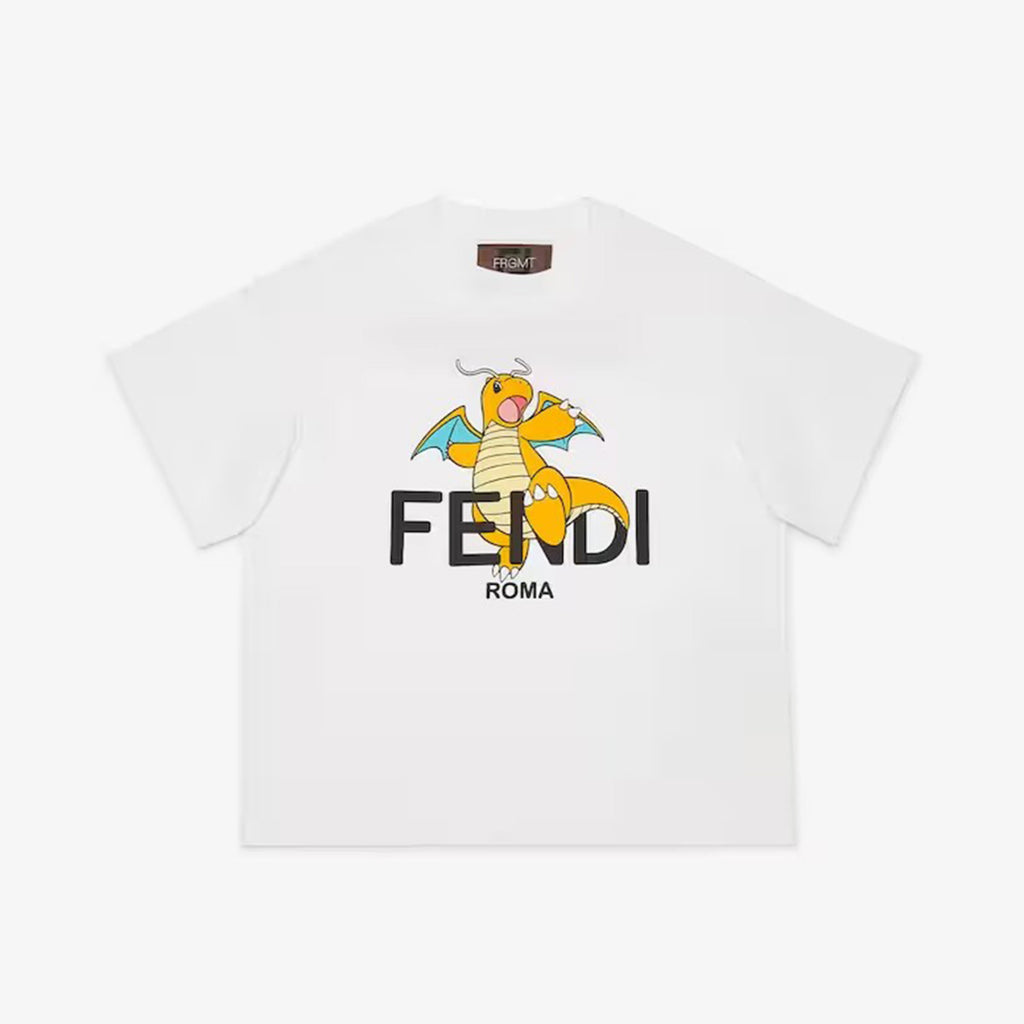 Fendi Kid's 2024 Chinese New Year Limited Series Summer Short Sleeve Logo Printed Fitted T-Shirt #31247