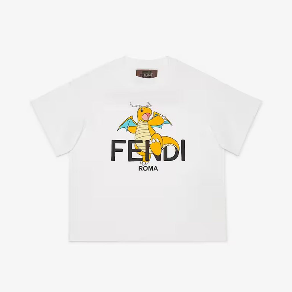Fendi Kid's 2024 Chinese New Year Limited Series Summer Short Sleeve Logo Printed Fitted T-Shirt #31247