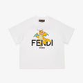 Fendi Kid's 2024 Chinese New Year Limited Series Summer Short Sleeve Logo Printed Fitted T-Shirt #31247