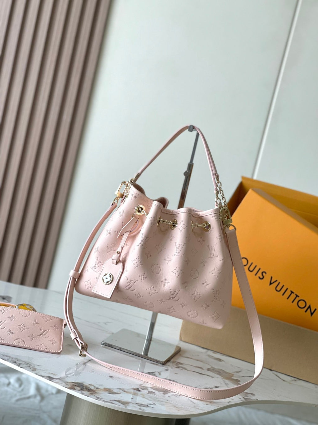 Louis Vuitton LV BUNDLE Women's Solid Color Logo Letter Print Removable Shoulder Strap Leather Single Shoulder Crossbody Tote Bag Bags #76841