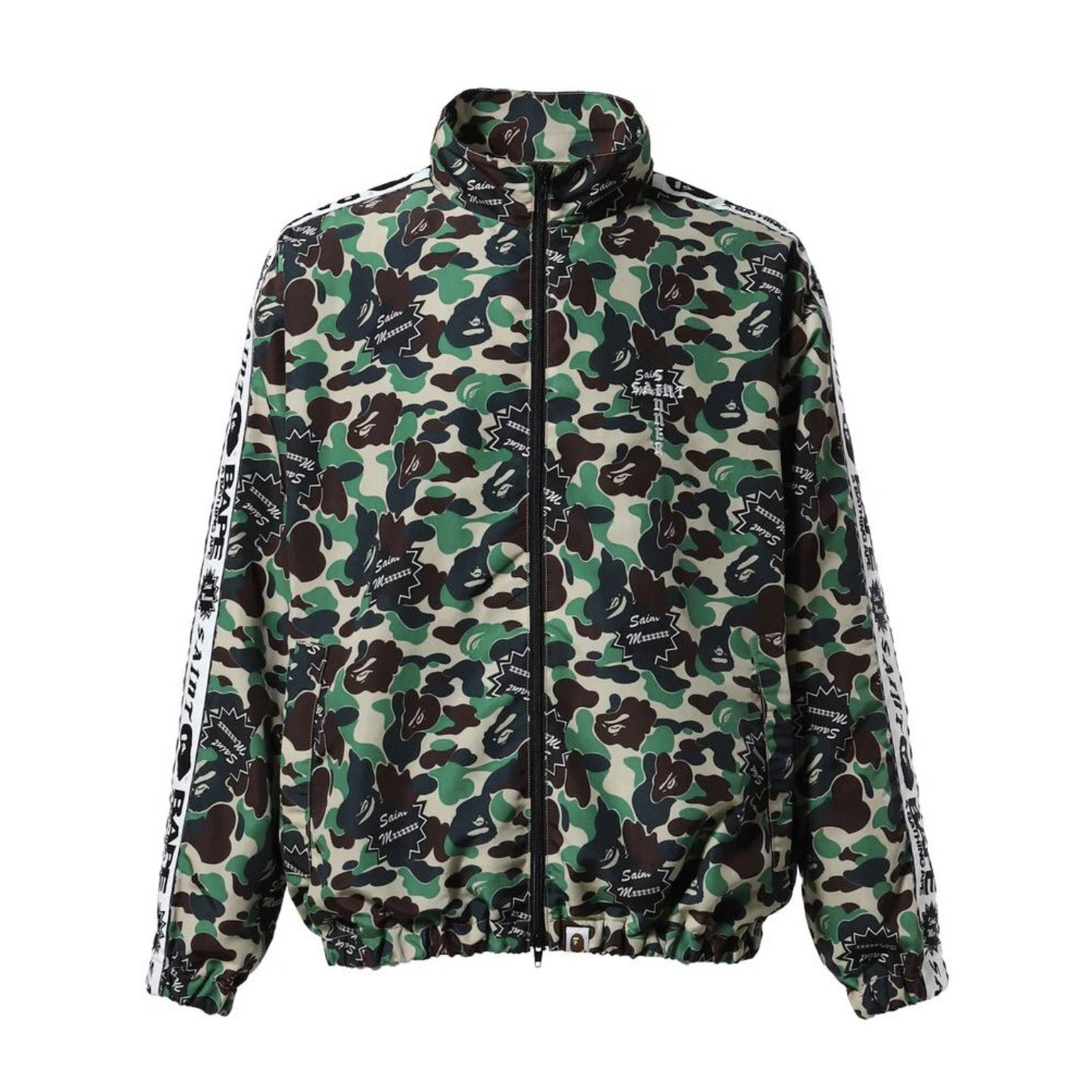 Saint Michael X Bape Men's Spring and Autumn Camouflage Printed Lapel Zipper Long Sleeve Jacket #73878