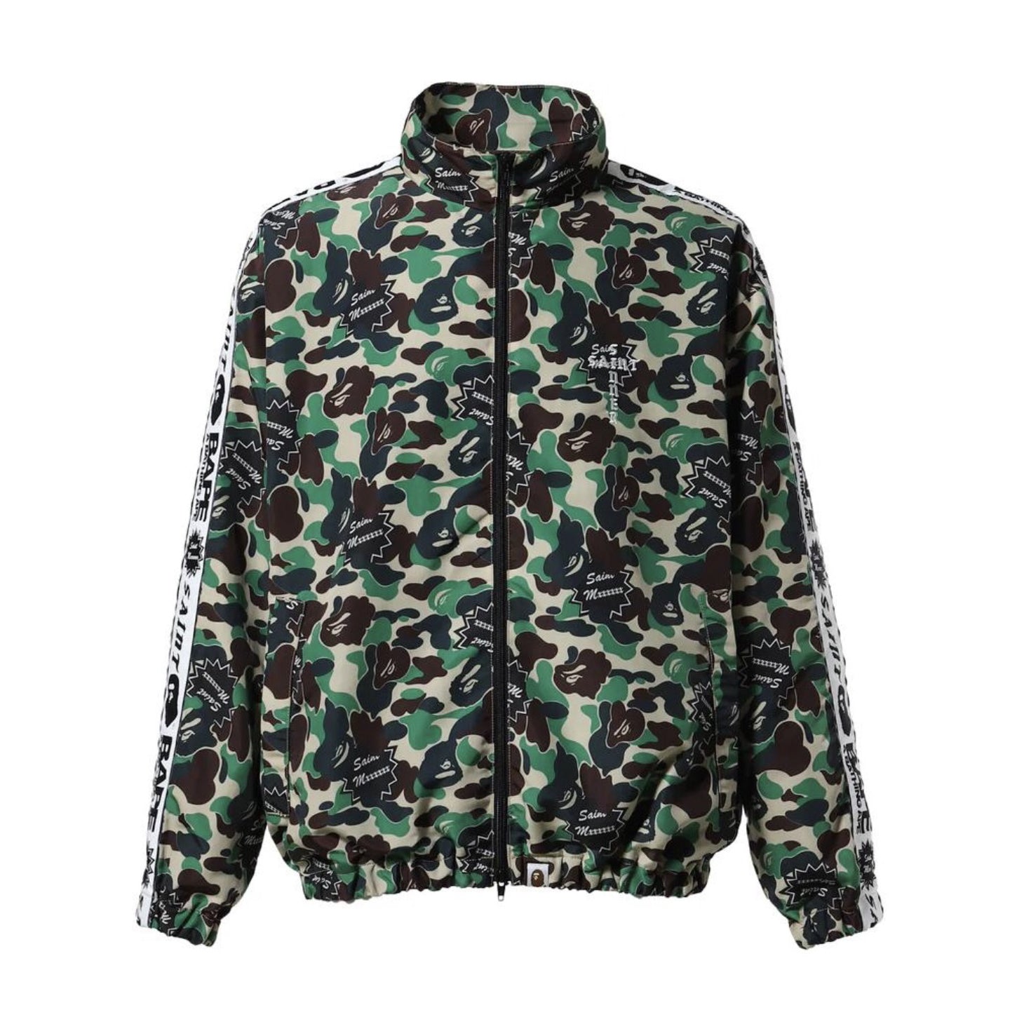 Saint Michael X Bape Men's Spring and Autumn Camouflage Printed Lapel Zipper Long Sleeve Jacket #73878