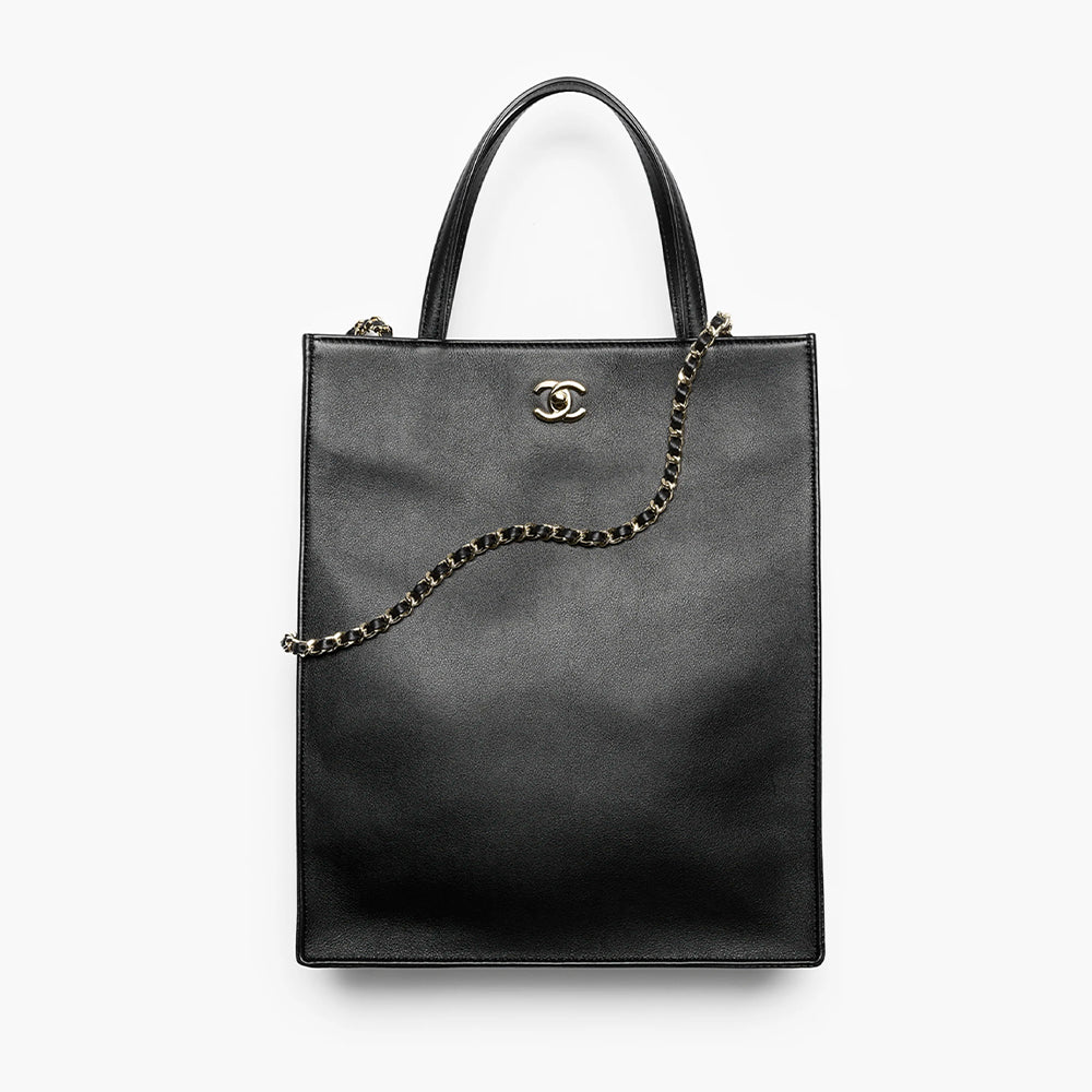 Chanel Small Shopping Bag In Calfskin With Gold-tone Hardware  Black 2026 Haute Artisanat Collection Rectangular Briefcase Bags AS6452 #197509
