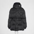 Prada Men's Winter Black Hooded Hooded Recycled Re-Nylon Puffer Down Coat Jacket #97298