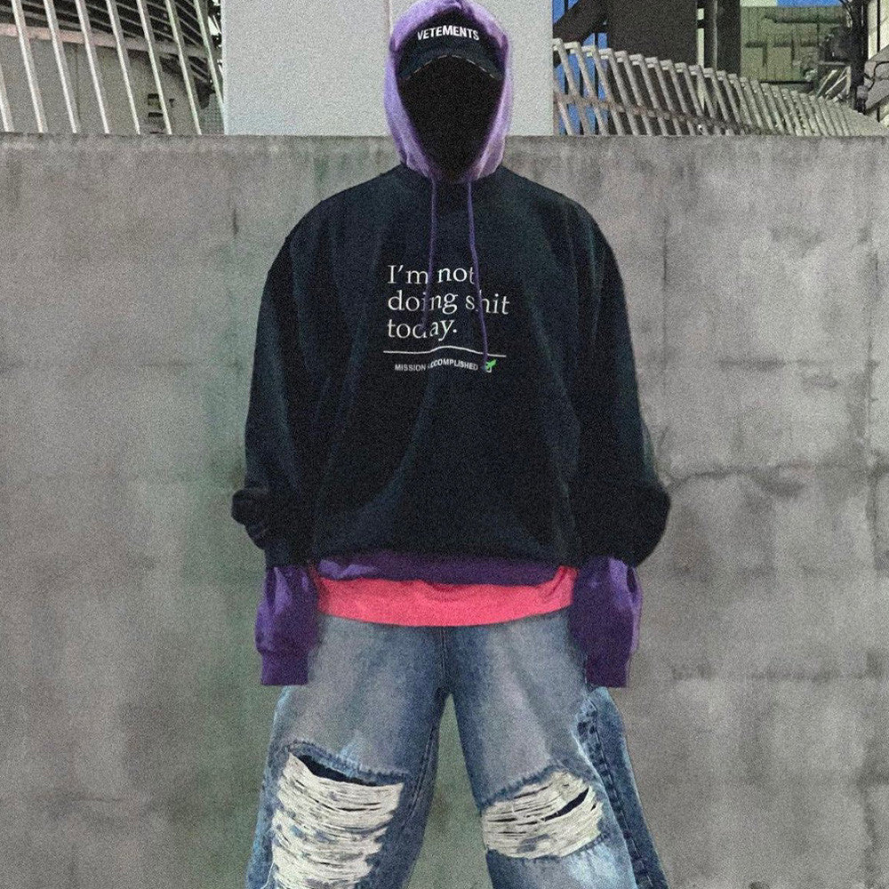 Vetements Letter Print Pullover Sweatshirt Ngvp #6725