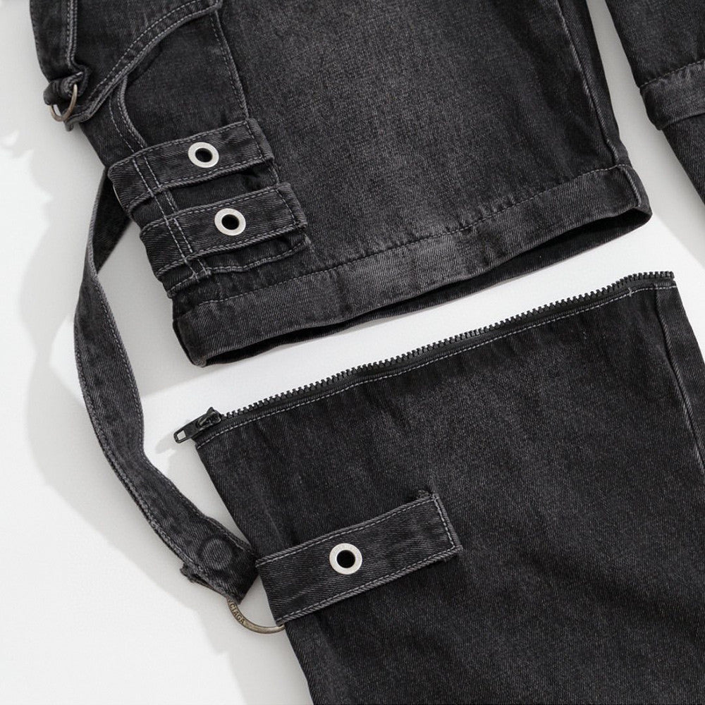Balenciaga Multi-Pocket Zipper Jeans Pants #53995