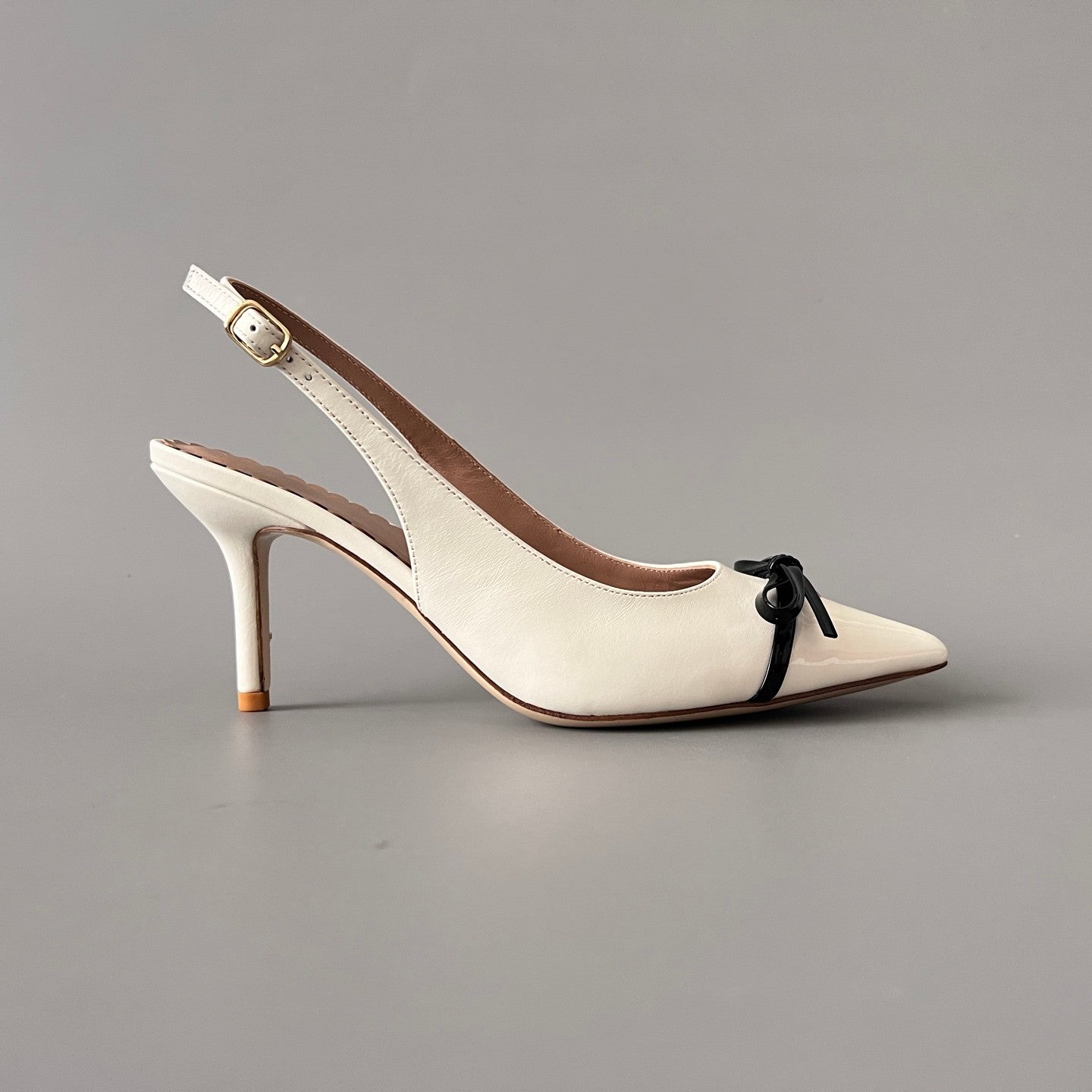 Valentino Bepointy Slingback Pump In Patent Leather And Kidskin 80MM #334525