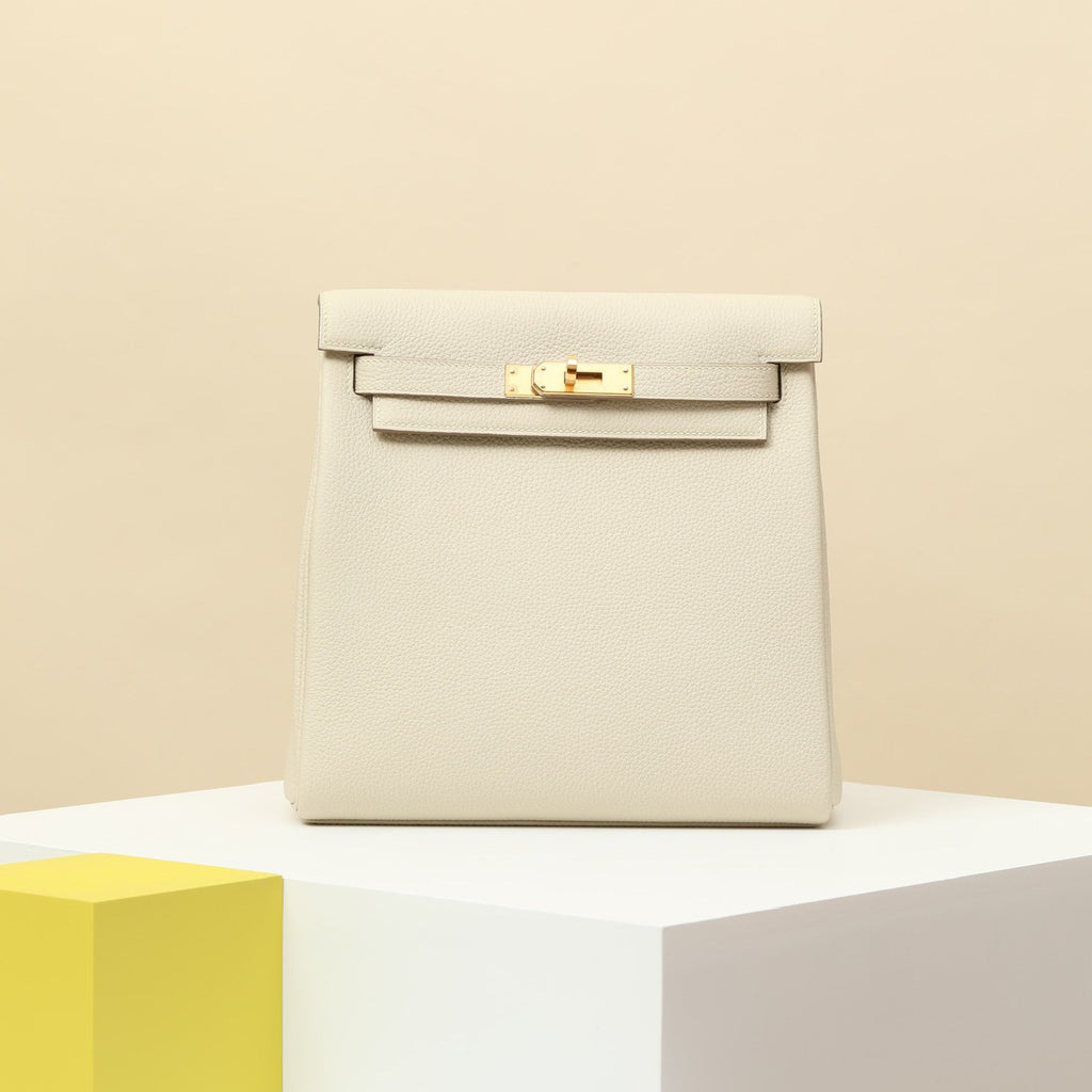 Hermes Women's Fashion Casual Solid-Color Leather Adjustable Strap Dual Purpose Backpack Shoulder Bag Crossbody Bag Bags KA220360 #78968