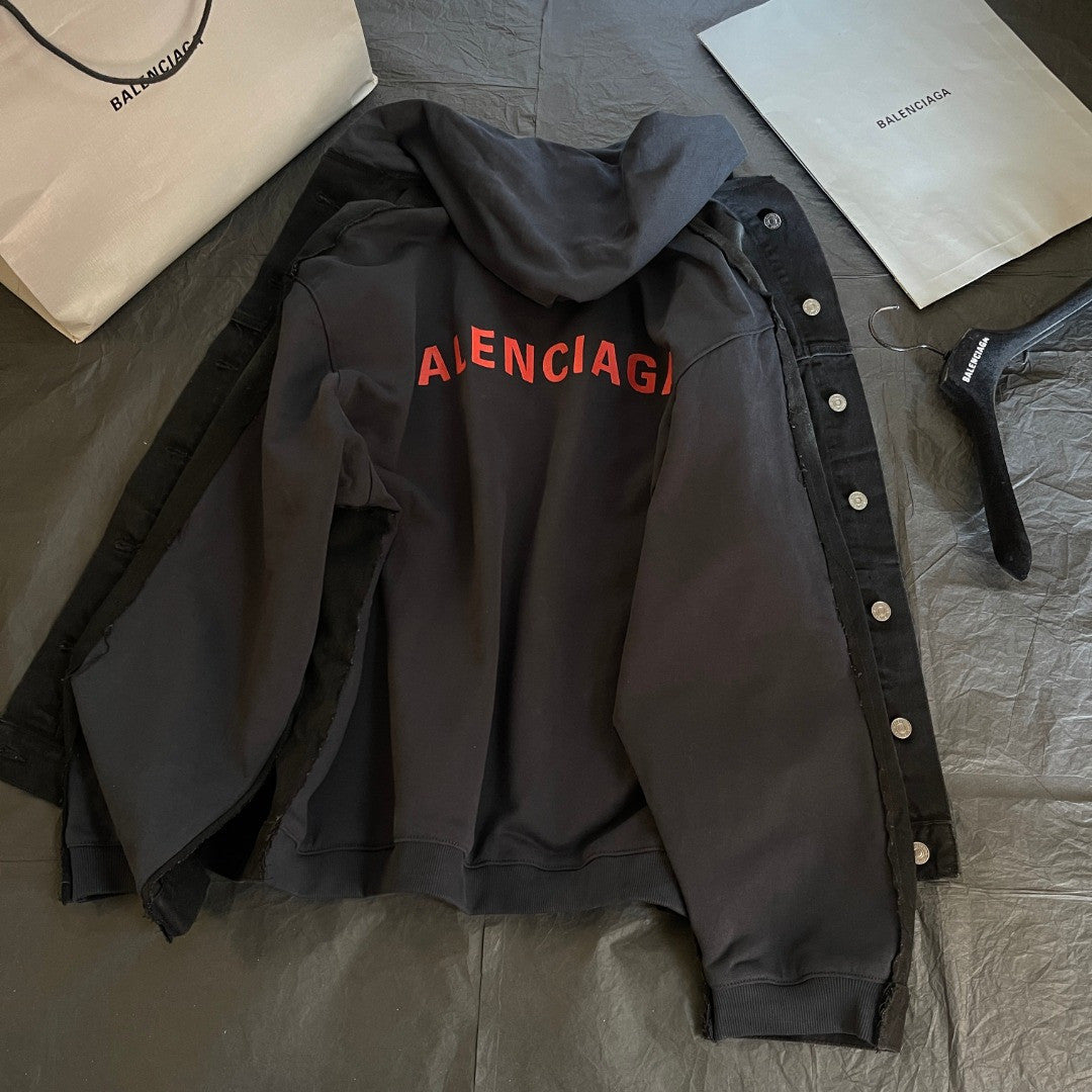 Balenciaga Men Hybrid Hooded Jacket #335498