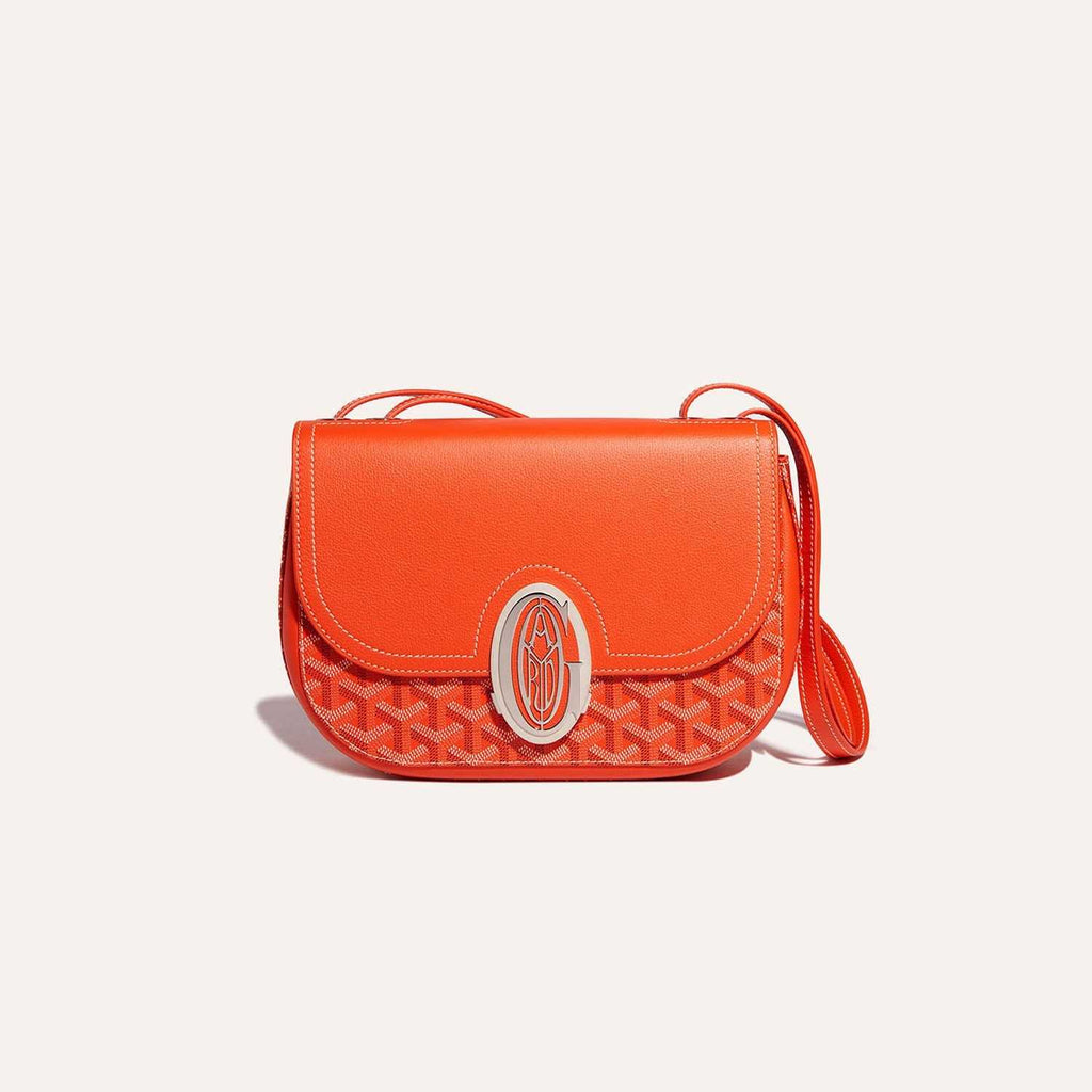 Goyard 233 Classic Edition Fashionable Modern Canvas And Calfskin Crossbody Bag With Metal Logo Buckle Bag Bags #196800