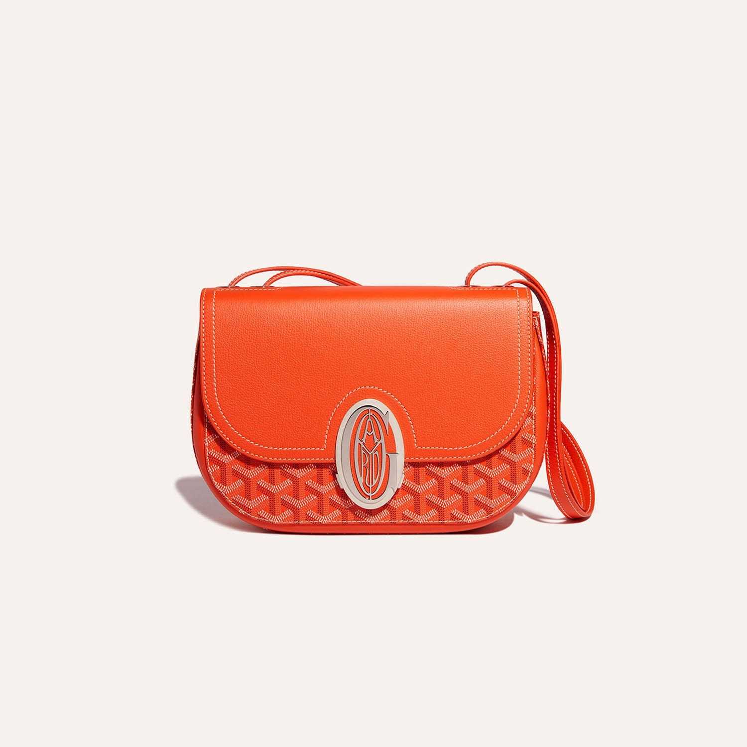 Goyard 233 Classic Edition Fashionable Modern Canvas And Calfskin Crossbody Bag With Metal Logo Buckle Bag Bags #196800