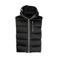 Rick Owens Men's Fall/Winter Dark Style Casual Solid-Color Full-Zip Hooded Quilted Down Vest Ngvp #2521