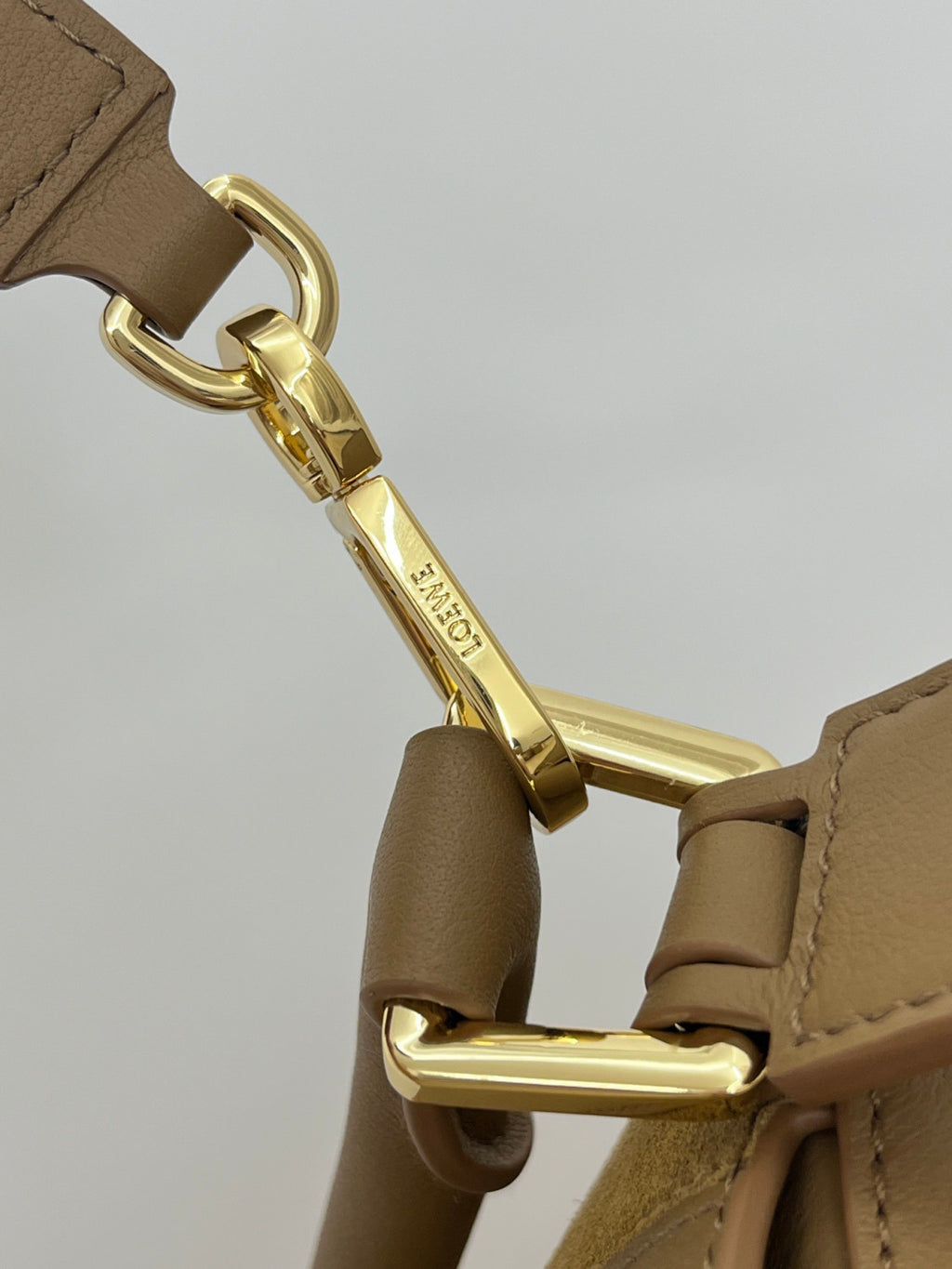 LOEWE Small Puzzle bag in classic calfskin suede Brown #335950