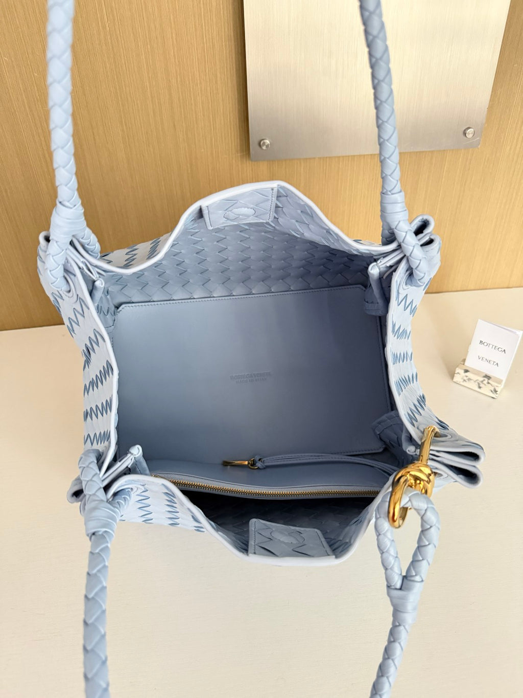 Bottega Veneta Large Parachute Women's Solid Color Lambskin Woven Tote Bag Bags #76484