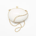 Chanel Egg Minaudiere Spring/summer 2026 Evening Bag Oval Design With A Metal Chain Shoulder Strap Combining Practicality And Style Bag Bags AS6271 #197463