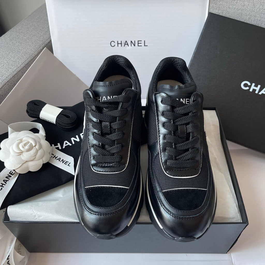 Chanel Sneakers Mixed Fibers Shiny Calfskin Suede Calfskin #335039