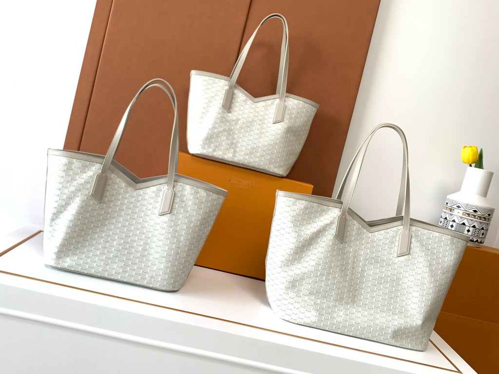 Moynat M Canvas Women's Classic Fashion Gray Canvas Tote Bag With Hook Closure Dual Use Handle And Shoulder Strap Bag Bags #78699