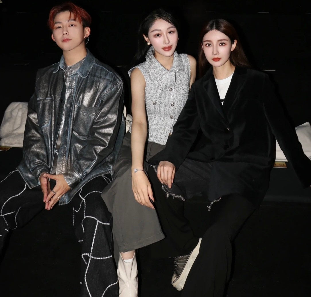 Acne Studios Men's Women's Spring And Autumn Loose Denim Long Sleeve Lapel Cotton Shirt Casual Straight Denim Pants Ngvp #9387