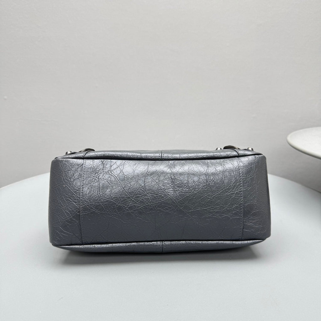 Balenciaga LE CITY MOTO Men's And Women's Fashion Classic Solid Color Zipper Closure Leather Adjustable Strap Shoulder Bag Crossbody Bag Motorcycle Bag Bags 8461882AB6Z1251 #79567