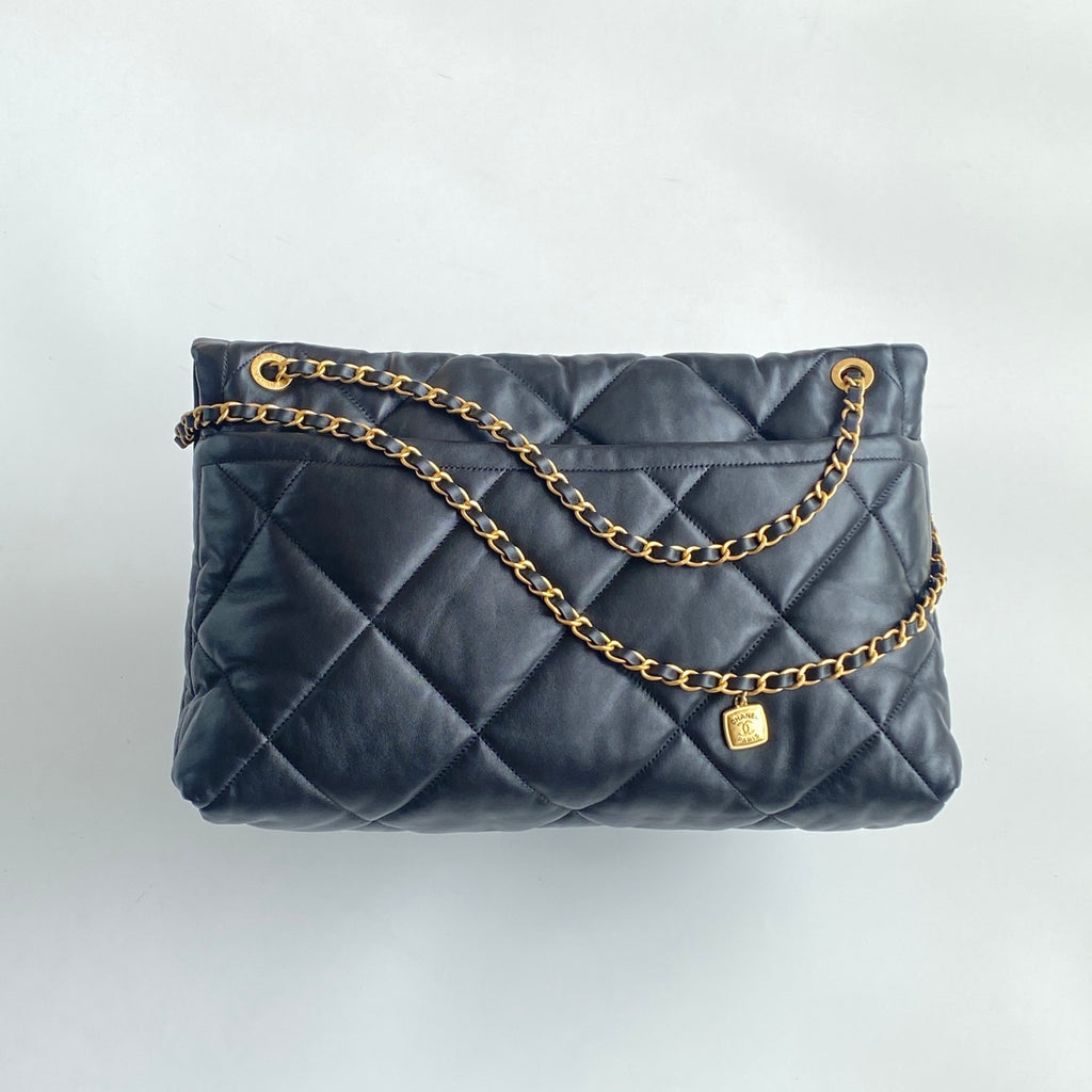 Chanel Women's Fashion Classic Solid Color Double Pocket Flap Bag Chain Shoulder Tote Bag Bags #79115