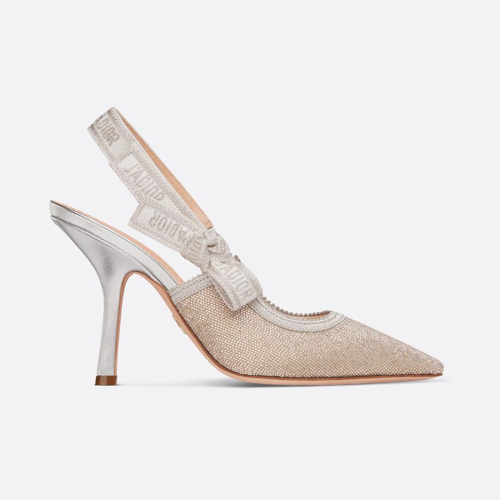 Dior J'Adior Women's Summer Solid Color Beaded Pointed Toe 10cm High Heel Sandals Shoes #77656
