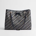 DIOR Medium Dior Promenade Shopping Bag Blue Dior Oblique Jacquard #376637