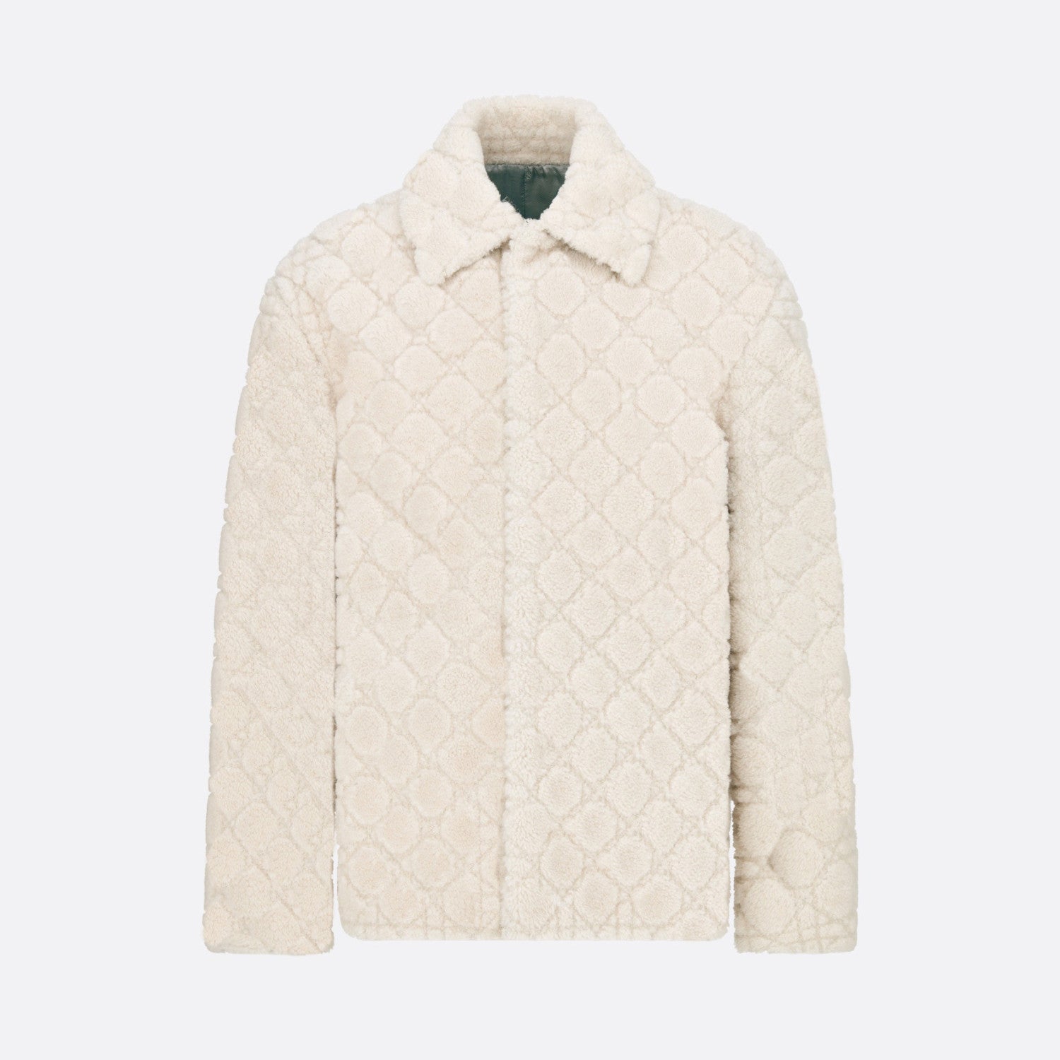 Dior Men's Solid Color Spring Wool Quilted Plaid Lapel Single Breasted Fitted Long Sleeve Jacket #9443