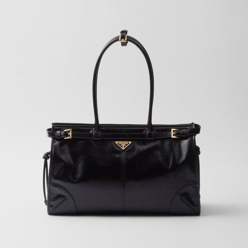 Prada Bonnie Soft Lux Women's Series Solid Color Oil-Waxed Leather Logo Handbag Casual Crossbody Bag Bags #77825