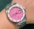 Rolex Carbon Fibre Bezel Mechanical Watch In 904L Stainless Steel Throughout #91137