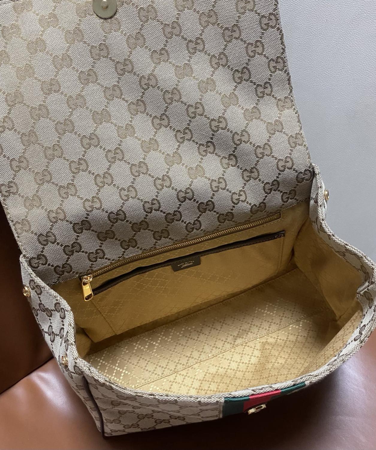 GUCCI Paparazzo Medium Top Handle Bag Leather #383705