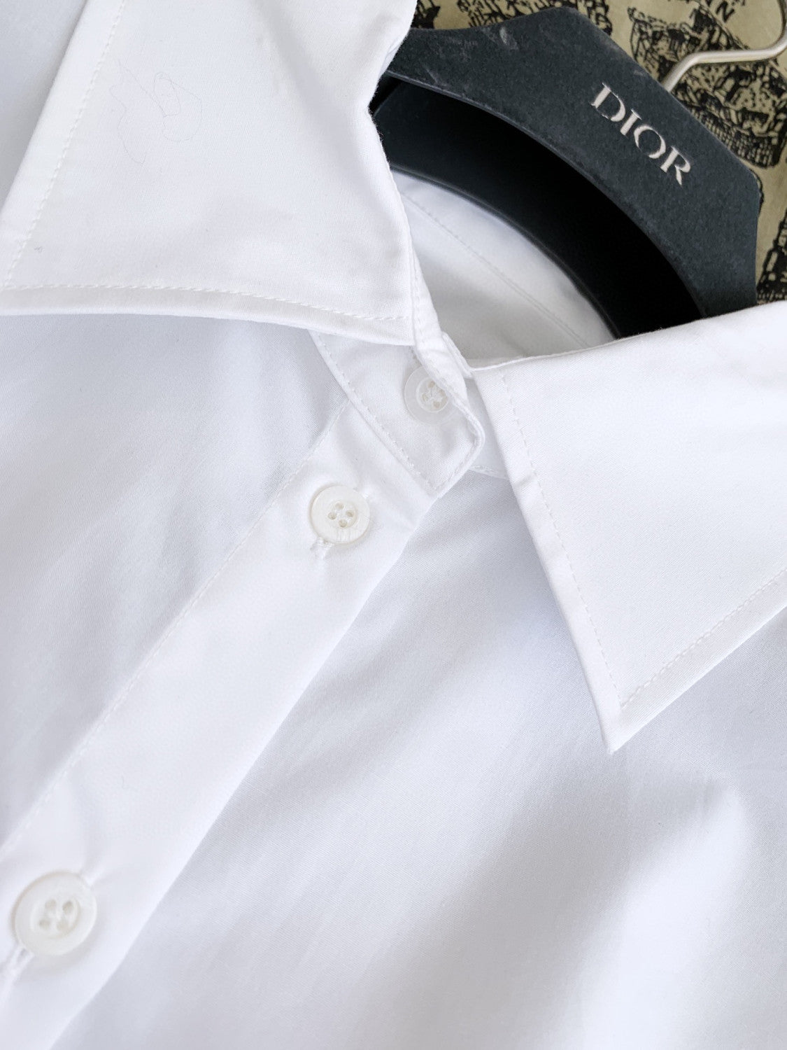 Dior Blouse With Puff Sleeves Women's Embroidered Logo Short Sleeve Shirt #96261