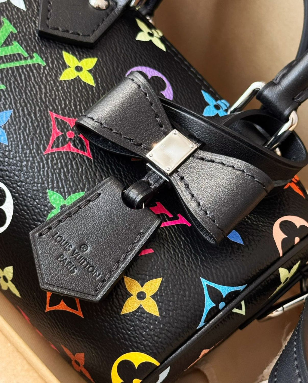 Louis Vuitton LV x TM Nano Speedy Women's Colorful Monogrammed Canvas Leather Tote Shoulder Bag Bags #76129
