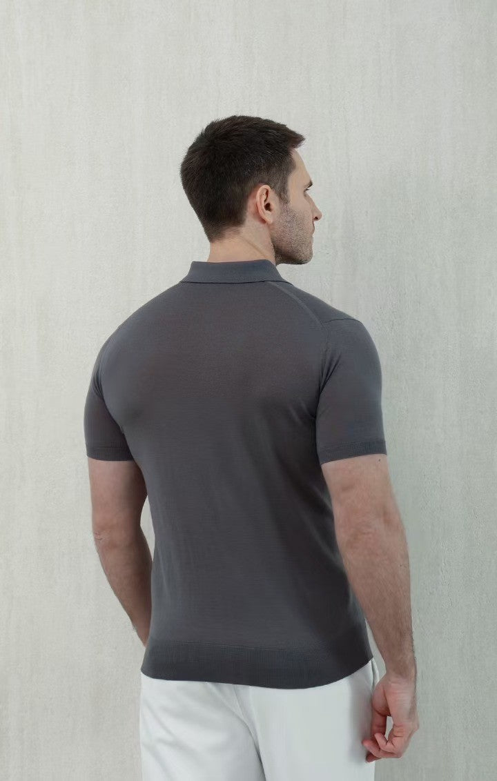 Loro Piana King's Gift® Men's Polo Shirt Spring Summer Fashion Casual Button Short Sleeve Top Knitted T-shirt Lapel Men's Clothes Ngvp #9957