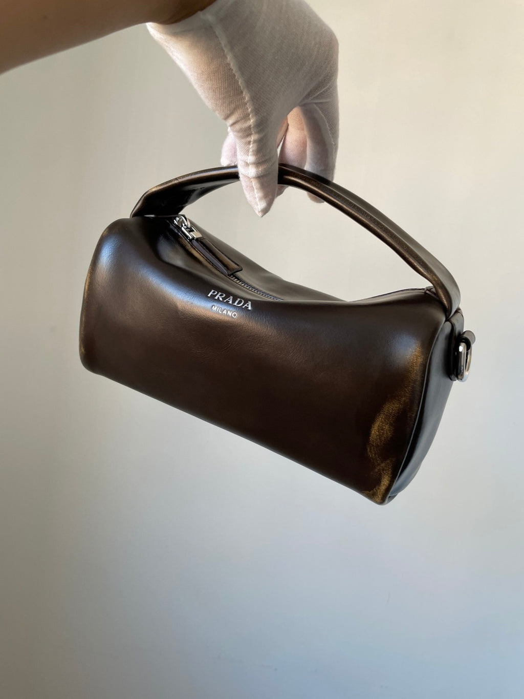 Prada runway collection Cylinder bag Leather Shoulder Bags  #193912