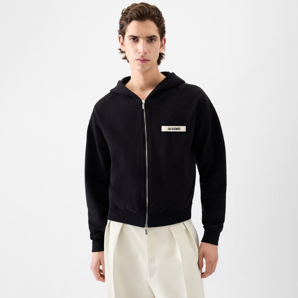 Jacquemus Men's And Women's Spring/fall Fashion Casual Solid Color Hooded Zipper Oversized Sweatshirt Jacket #79531