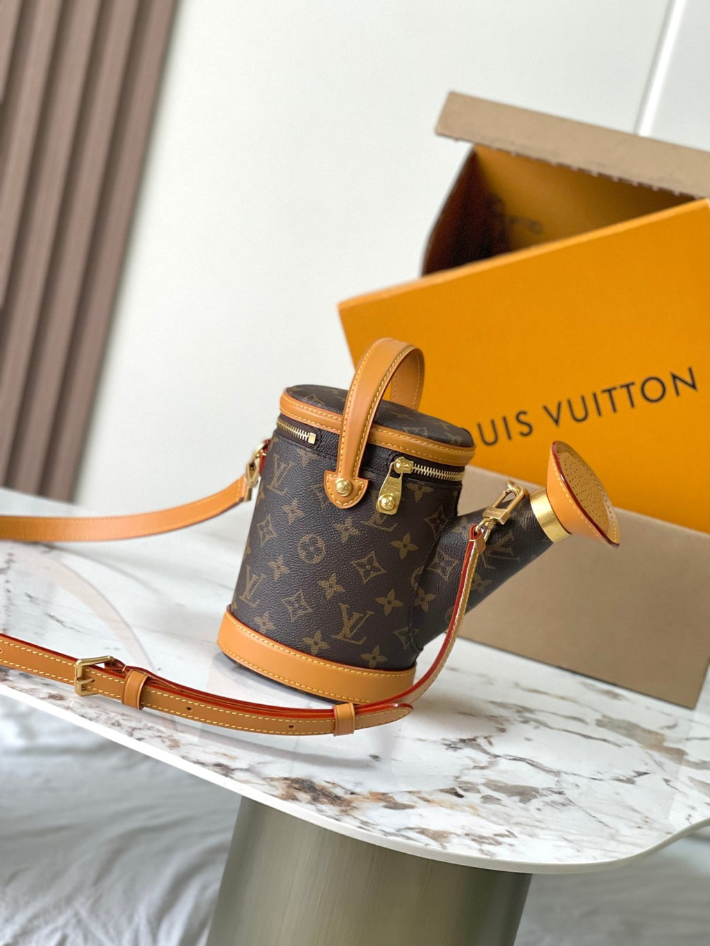 Louis Vuitton Watering Can Men's Mini Bag Monogram Canvas Bucket Bag With Adjustable Shoulder Strap Bags #196931