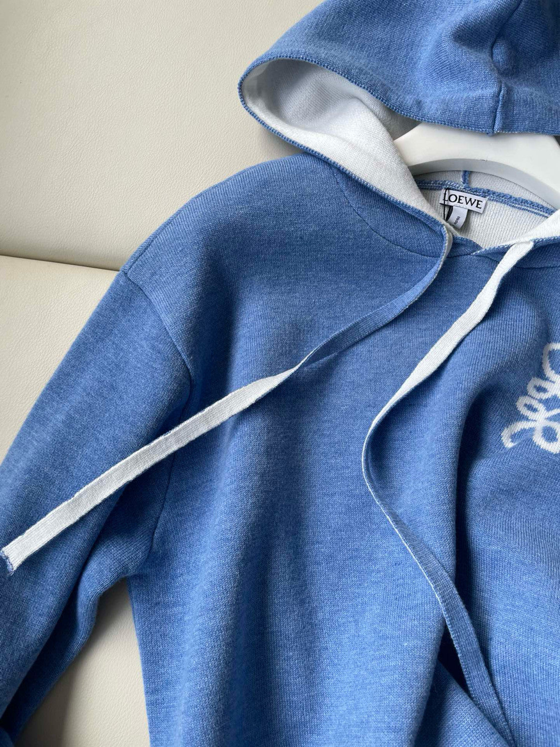 Loewe Men's And Women's Spring and Autumn Solid Color Cashmere Long Sleeve Hooded Sweatshirt Pullover #98148
