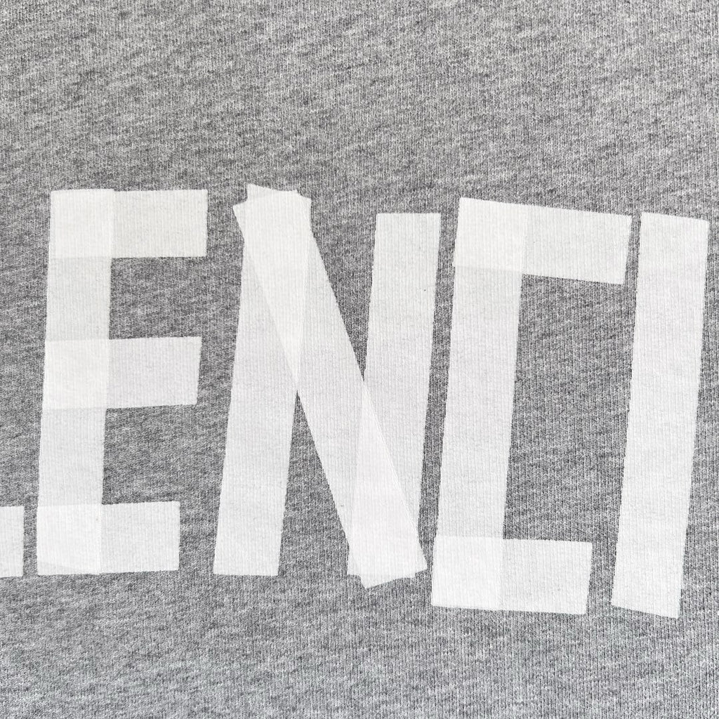Balenciaga Men's Spring and Autumn Gray Letter Logo Printed Hooded Long Sleeve Sweatshirt Pullover #73489