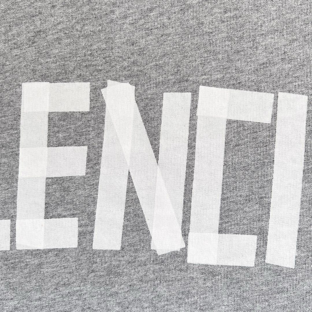 Balenciaga Men's Spring and Autumn Gray Letter Logo Printed Hooded Long Sleeve Sweatshirt Pullover #73489