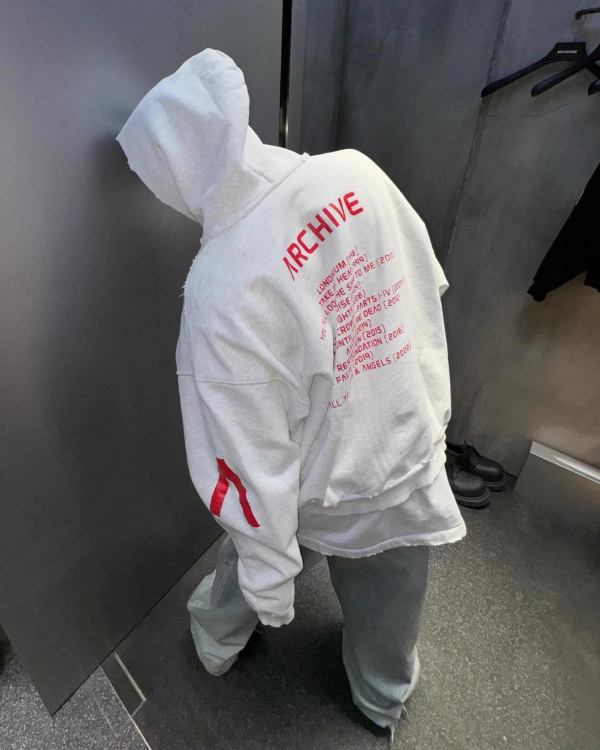 Balenciaga Men's Autumn Music Archive Series Connected Zip-up Hoodie Medium Jacket #97348