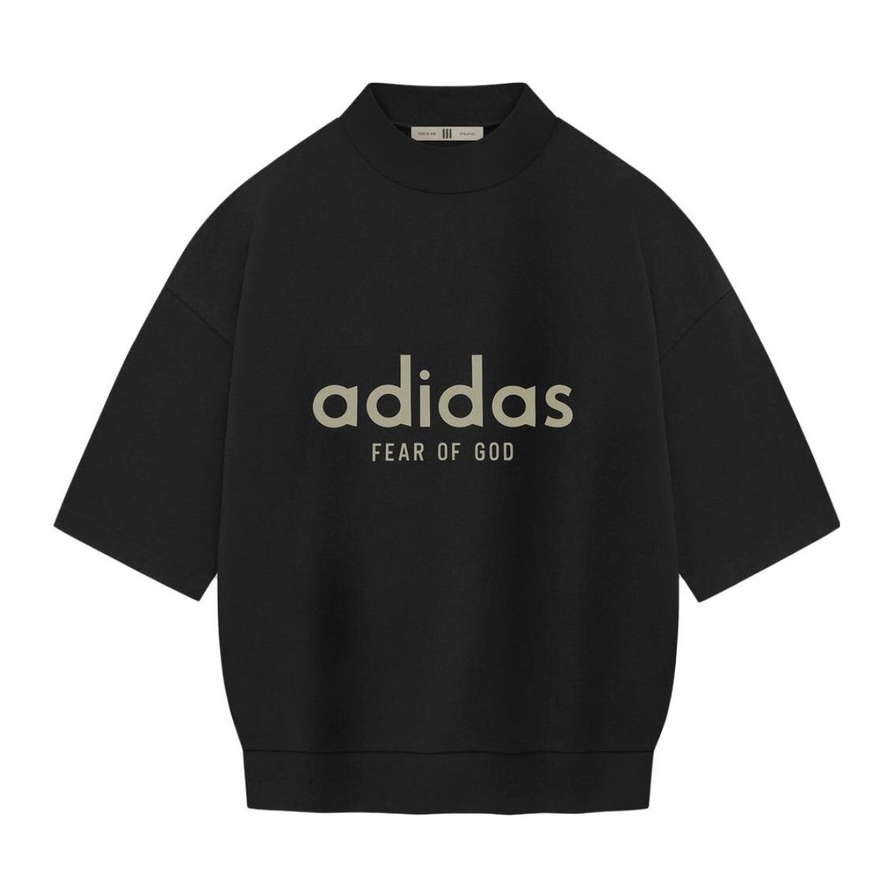 Fear of God x Adidas Men's and Women's Summer Black Casual Round Neck Short Sleeve T-Shirt Tie Stretch Waistband Shorts Set Suit #72225