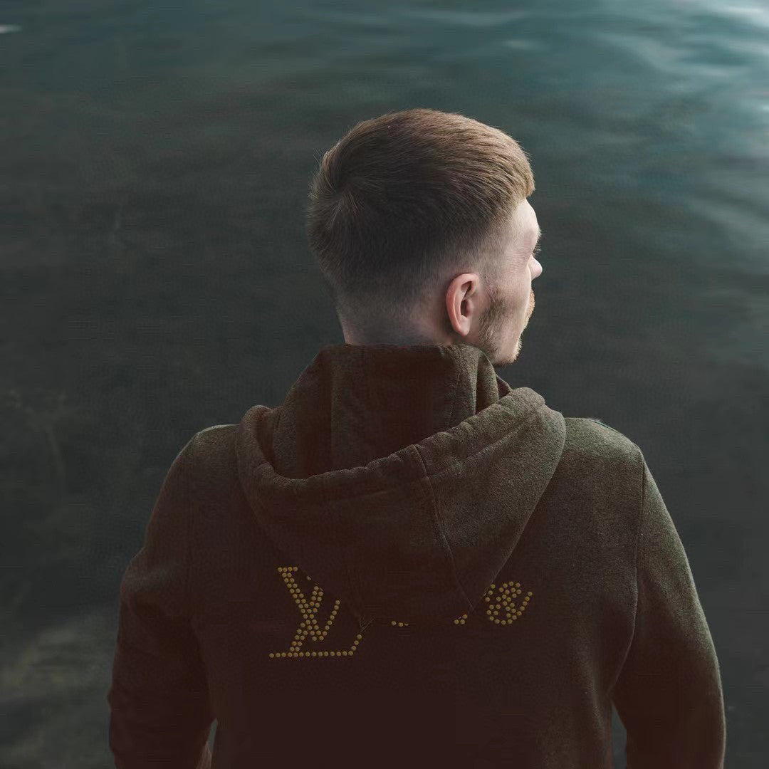 Louis Vuitton Men's Autumn Solid Color Loose Hooded Sweatshirt Pullover #97254