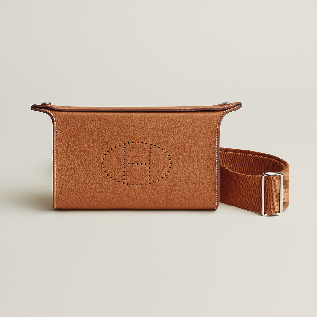 Hermès Videpoches Men's and Women's Fashion Classic Solid Color Leather Adjustable Canvas Strap Shoulder Bag Crossbody Bag Messenger Bag Bags H084283CKAC #78918